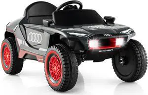 SlickBlue Licensed Audi Kids Ride On E-tron Racing Car-Gray