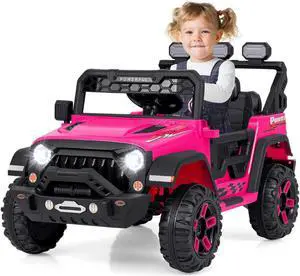 SlickBlue 12V Electric Kids Ride on Truck with Remote Control and Music