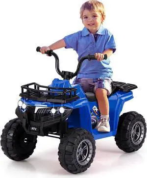 SlickBlue 6V Kids Ride On Electric ATV with LED Headlights and MP3 Player