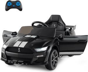 SlickBlue 12V Licensed Ford Mustang Shelby GT500 Kids Ride on Car with Remote Control for Kids Aged 3-8
