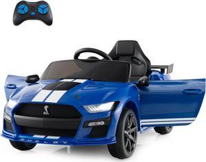 SlickBlue 12V Licensed Ford Mustang Shelby GT500 Kids Ride on Car with Remote Control for Kids Aged 3-8