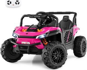 SlickBlue 12V Kids Ride on Truck Off-Road UTV with Parental Remote and Lights