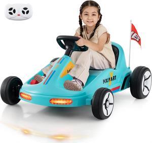 SlickBlue 12V Electric Go Kart for Kids Race Toy with Remote Control and Music