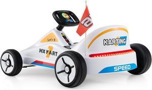 SlickBlue 12V Electric Go Kart for Kids Race Toy with Remote Control and Music