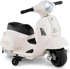 SlickBlue Kids Ride on Motorcycle Licensed Vespa with LED Headlight and Horn Sound