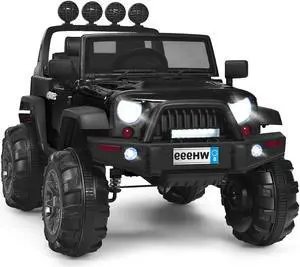 SlickBlue 12V Kids Ride On Truck with Remote Control and Double Magnetic Door