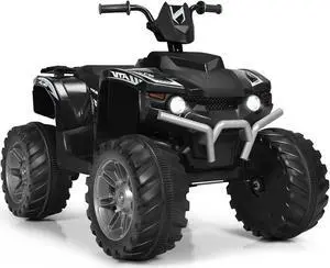 SlickBlue 12V Kids Ride on ATV with LED Lights and Treaded Tires and LED lights