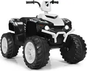 SlickBlue 12V Kids Ride on ATV with LED Lights and Treaded Tires and LED lights