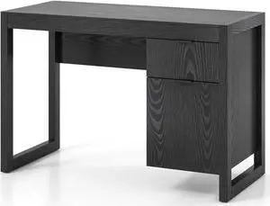 SlickBlue Modern Computer Desk Writing Workstation with Cabinet and Drawer