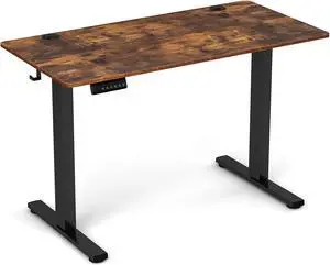 SlickBlue Electric Standing Desk with 3 Memory Height Settings and 2 Hanging Hooks & Cable Management