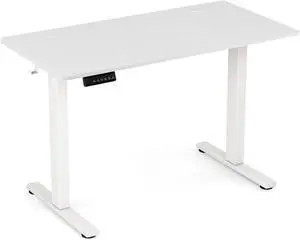 SlickBlue Electric Standing Desk with 3 Memory Height Settings and 2 Hanging Hooks & Cable Management