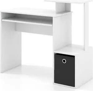 SlickBlue Space-saving Computer Desk with Pull-out Keyboard Tray