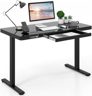 SlickBlue Height Adjustable Electric Standing Desk with Drawer