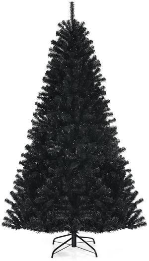 SlickBlue Black Artificial Christmas Halloween Tree with Purple LED Lights