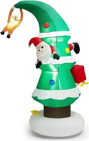 SlickBlue Inflatable Christmas Tree with Santa Claus