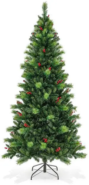 SlickBlue Pre-Lit Artificial Christmas Tree with LED Lights