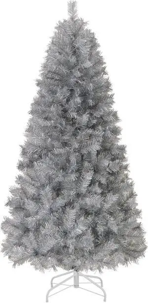 SlickBlue Pre-Lit Artificial Xmas Tree with Full Branch Tips and Warm LED Lights