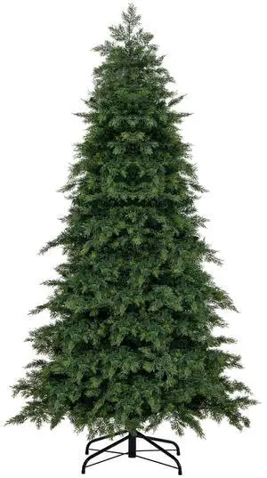 SlickBlue Pre-Lit Artificial Christmas Tree with 11 Modes and Metal Stand-6 ft