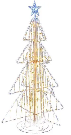 SlickBlue 5 Feet Animated Christmas Tree with Warm and Cold LED Lights
