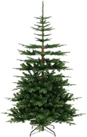 SlickBlue 7 Feet Hinged Artificial Pre-lit Christmas Tree with 1303 Branch Tips