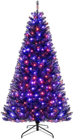 SlickBlue Artificial Christmas Tree with 6 Lighting Modes and Spooky Sounds-8 ft