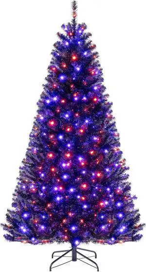 SlickBlue Artificial Christmas Tree with 6 Lighting Modes and Spooky Sounds-7 ft