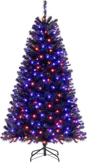 SlickBlue Artificial Christmas Tree with 6 Lighting Modes and Spooky Sounds-6 ft