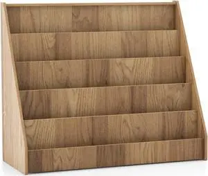 SlickBlue 5-Tier Kids Bookshelf with Deep Compartments and Stable Baby Book Case