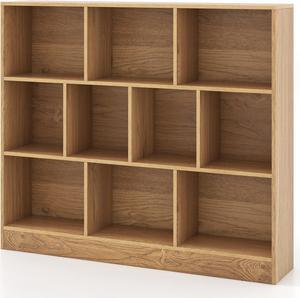 SlickBlue Wooden Toy Storage Organizer with 10 Cubes for Kids