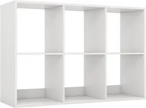 SlickBlue 6 Cube Bookshelf with Back Guardrail for Living Room Bedroom