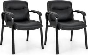 SlickBlue Waiting Room Chair No Wheels Set of 2-Black