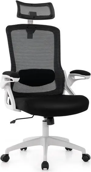 SlickBlue Adjustable Swivel Task Chair Ergonomic Office Chair with Adjustable Lumbar Support
