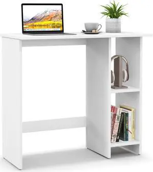 SlickBlue Small Computer Desk with Storage and Adjustable Shelf