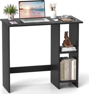 SlickBlue Small Computer Desk with Storage and Adjustable Shelf