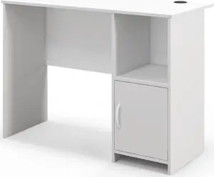 SlickBlue Modern Computer Desk with Cabinet-White