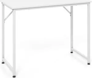 SlickBlue L Shaped Computer Desk and Writing Workstation for Home and Office-White