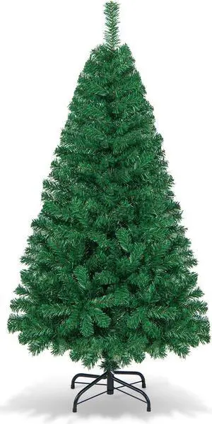 SlickBlue Artificial PVC Christmas Tree with Solid Metal Stand-5 ft