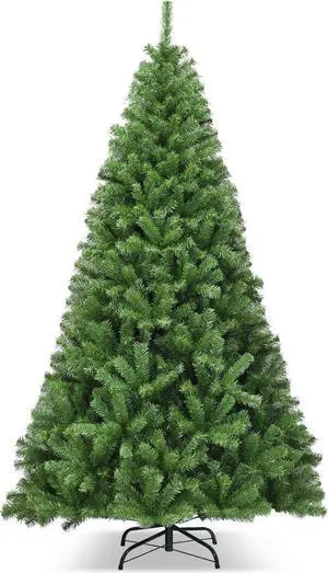 SlickBlue PVC Artificial Christmas Tree Premium Hinged-7.5 ft