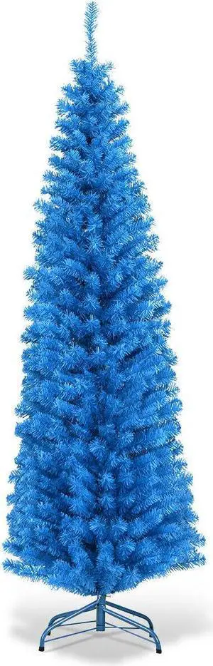 SlickBlue 6 Feet Unlit Pencil Slim Tree Artificial Christmas Tree