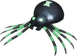 SlickBlue 6 Feet Halloween Inflatable Blow-Up Spider