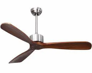 SlickBlue 52 Inch Modern Brushed Nickel Finish Ceiling Fan with Remote Control