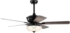 SlickBlue 52 Inch Ceiling Fan with 3 Wind Speeds and 5 Reversible Blades