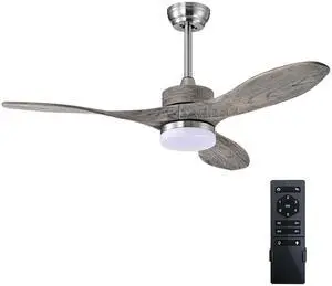 SlickBlue 48 Inch Wood Ceiling Fan with LED Lights and 6 Speed Levels