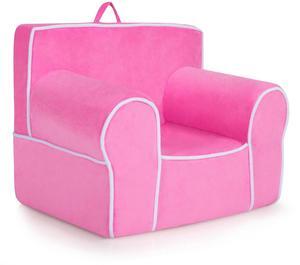 SlickBlue Upholstered Kids Sofa with Velvet Fabric and High-Quality Sponge