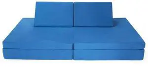 SlickBlue 4-Piece Convertible Kids Couch Set with 2 Folding Mats