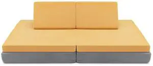 SlickBlue 4-Piece Convertible Kids Couch Set with 2 Folding Mats