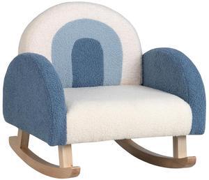 SlickBlue Kids Rocking Chair Children Velvet Upholstered Sofa with Solid Wood Legs