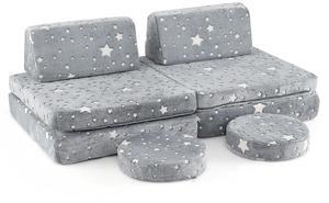 SlickBlue Modular Kids Play Couch Set Glow in the Dark with Portable Handles