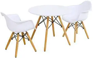 SlickBlue 3 Pieces Kid's Modern Round Table Chair Set