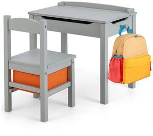 SlickBlue Wood Activity Kids Table and Chair Set with Storage Space